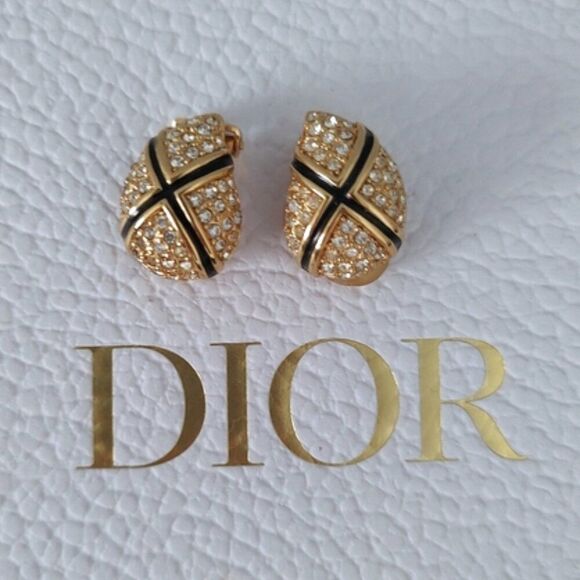Christian Dior vintage earrings made in Germany EUC - Picture 1 of 10